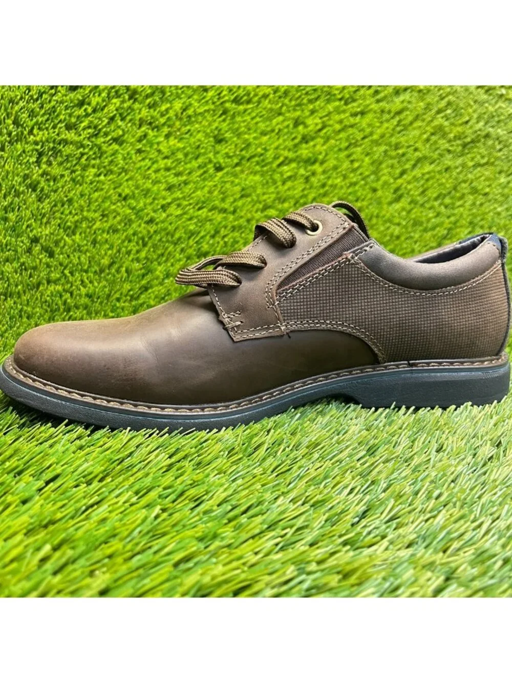 Nunn Bush Otto Mens Size 8 Brown Casual Classic Plain Toe Oxford Dress Shoes